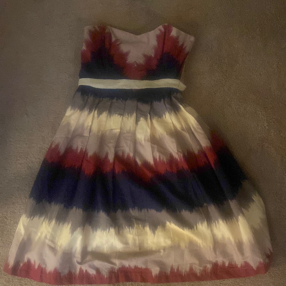 Strapless Anthropologie ombré dress